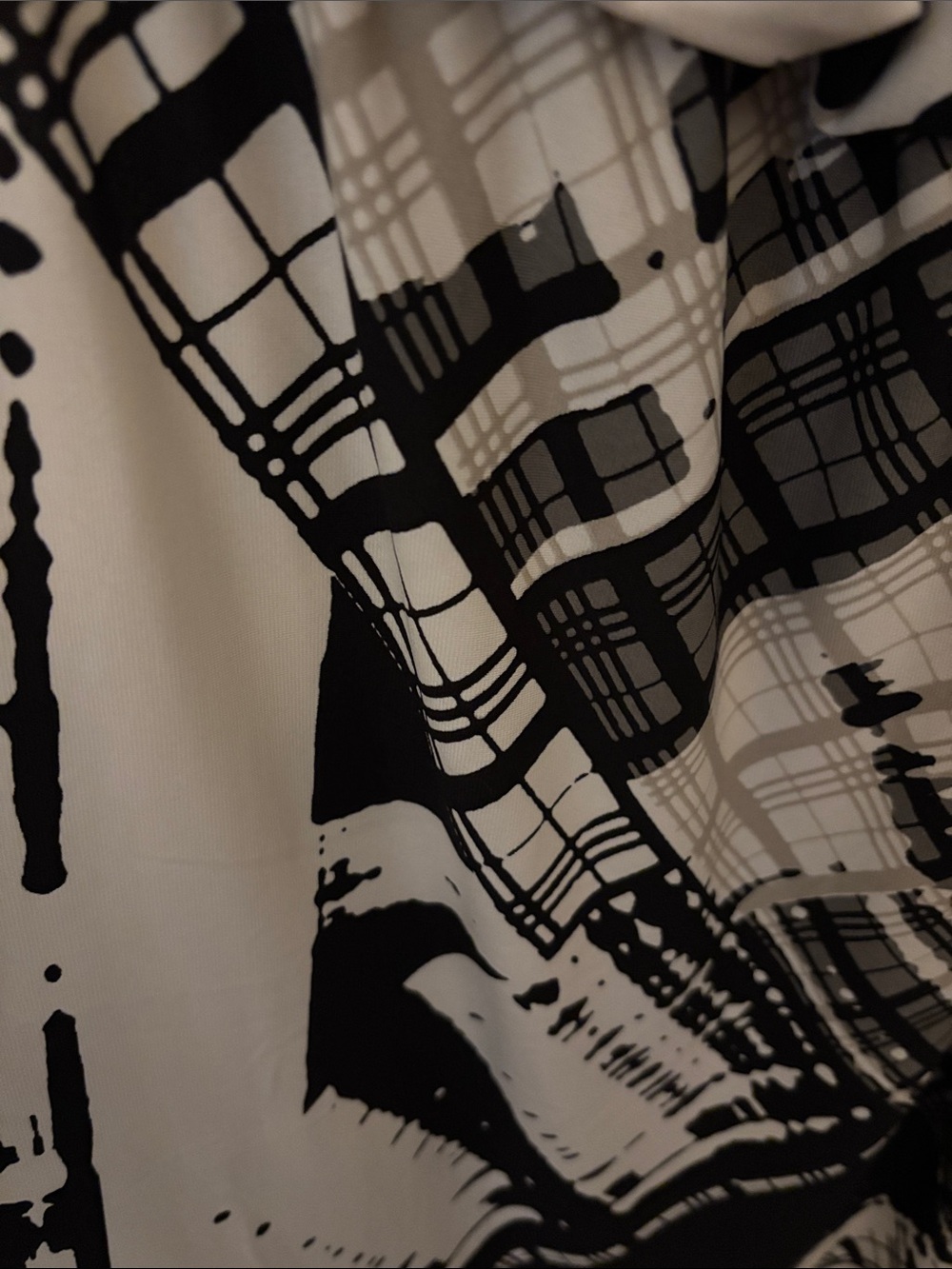 Alfani Black & White Abstract Maxi Dress - Picture 4 of 6
